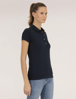 Lacivert Polo Yaka Slim Fit Ti__rt