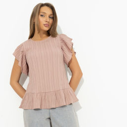 Блуза из жатой ткани, Потому что нужно! (коричневая) - Charutti фото 2