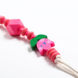 Держатель для соски - пустышки «Слоник», деревянный, цвет розовый