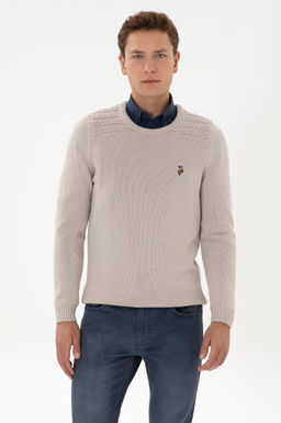 Erkek Slim Fit Bisiklet Yaka Ta_ Kazak