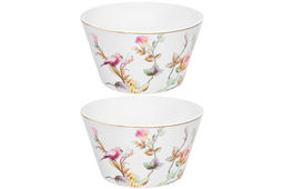 Набор 2 салатников 600 мл 13*13*7,5 см Певчие птички NEW BONE CHINA, фарфор - Elan gallery фото 4