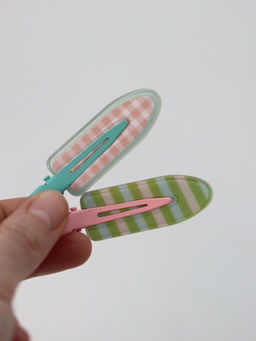 Набор заколок для волос GIRLY 2 шт. "Summer pattern", pink