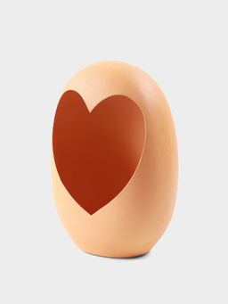 Подсвечник в форме сердца текстурный Песок, 16.5?8.5?22  1 см