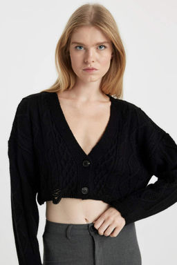 Coool Regular Fit V Yaka Triko H?rka - Defacto фото 2