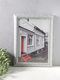 Фоторамка пластик формат А4 "Марокканская мозаика" оттенки голубого 35,7х27х2 см