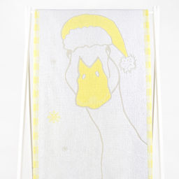 6с102.411ж1 Гусь (лимонно-серый) Полотенце махровое 67х150см