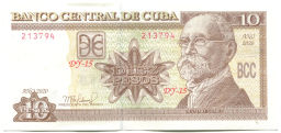 Банкнота 10 песо 2020 года Куба