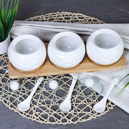 Набор для специй 3 предмета 250 мл с ложкой / CF079 /уп 24/ на подставке - Галеонтрейд фото 5