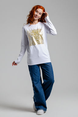 8519/1 Футболка с длинным рукавом женская