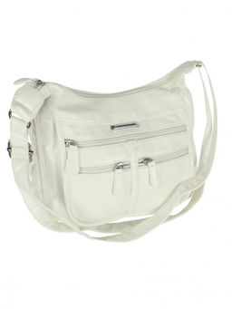 Сумка женская искусственная кожа Guecca-110, 1отд+карм/пер, плечевой ремень, белый SALE 264043 - Adelia фото 5