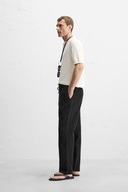 RELAXED FIT TEXTURED TROUSERS - Zara фото 6