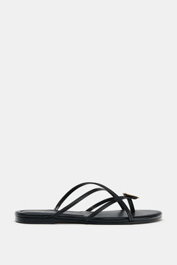 SANDALIA PLANA MULTI TIRAS / Negro - Zara фото 3