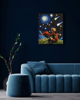 ФРЕЯ PNB/PLDD-289 Набор для раскрашивания по номерам ( эффект черного холста ) ( со светодиодами ) 50 х 40 см Бесконечность вселенной