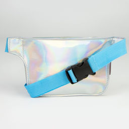 Сумка детская поясная Модная девчонка на молнии, цвет серебристый - NAZAMOK KIDS фото 2