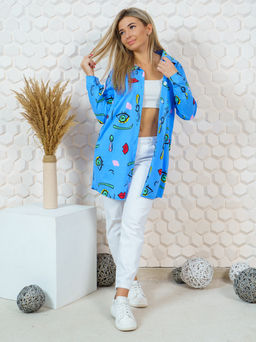 0044 Туника-халат "голубой"