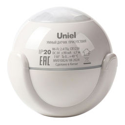 USN-A530 MS/WF WHITE Умный датчик присутствия Wi-Fi, на батарейке CR123A (н/к). 7м. 110. Световое+PUSH оповещение. Накладной. Белый. Приложение UnielSmart. TM Uniel - Volpe фото 2