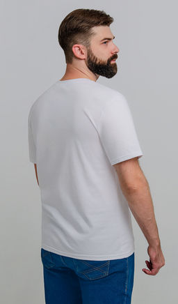 Арт. 61143 Футболка мужская 48-56 (5 шт) Цвет:белый