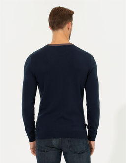 Lacivert Slim Fit Bisiklet Yaka Triko Kazak - Pierre cardin фото 5