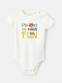 Bisiklet Yaka Bask?l? K?z Bebek ??t??tl? Bodysuit