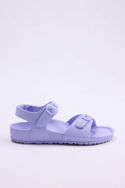 Lila Cift Bantl? Buyuk K?z Cocuk Sandalet TAKSS26SD00002