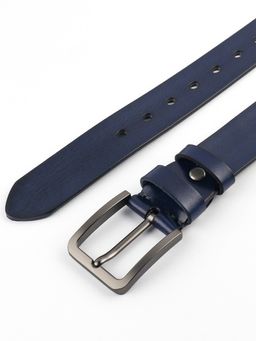 Мужской кожаный ремень Dierhoff ДРК 3057/2-40 Синий - Sergio valentini фото 10