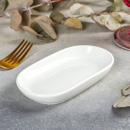Блюдо Wilmax, 14×7,5 см, фарфор, цвет белый