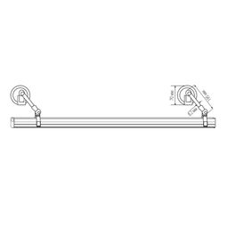 UFP-M01R-150 WHITE POLYBAG SET2 Подставка для светильника ULI-P, на присоске, длина трубки 150мм. Набор из 2шт. Белая. TM ФитоЛето