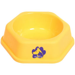 Цена за 6 шт. Миска пластиковая "МУРОЧКИН", цвет лимонный, 17*5см/300мл