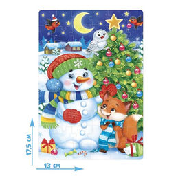 Цена за 2 шт. Пазл детский «Снеговик и лисёнок», 54 элемента