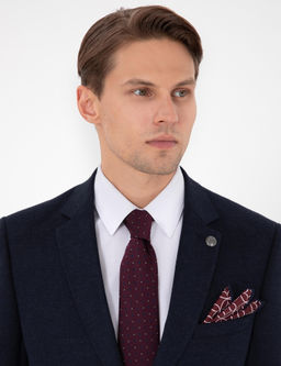 Lacivert Slim Fit Tak_m Elbise