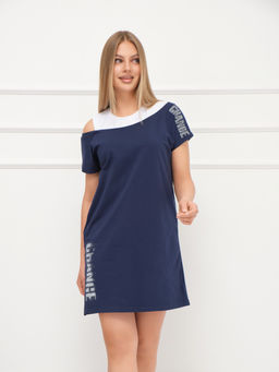 Платье женское Мирэль со стразами т.синий