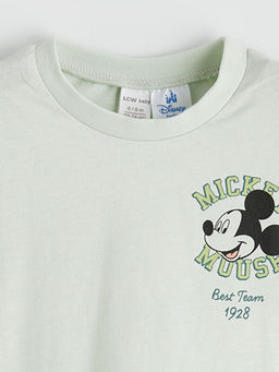 Mickey Mouse Bask?l? Erkek Bebek Ti??rt ve Pantolon