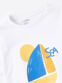 Bisiklet Yaka K?sa Kollu Bask?l? Erkek Bebek Ti??rt - Waikiki фото 2