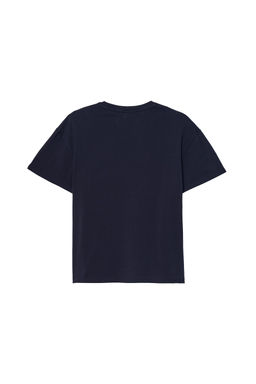 CAMISETA CROPPED FIT TEXTO AMOR / Marino