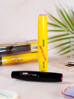 Jigott Набор для макияжа глаз: водостойкая подводка, тушь для объема ресниц / Cats Eye Mascara & Eyeliner Set, глубокий черный, 12 г + 9 г