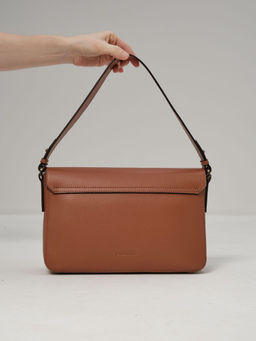 Сумка кожаная Deboro 30512 коричневый камень