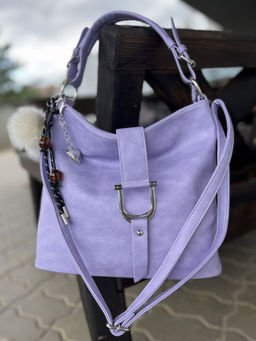 Женская сумка хобо из эко кожи 007 Фиолетовый