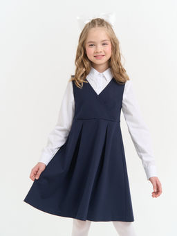 Сарафан приталенный Синий 7+ - Bungly фото 2