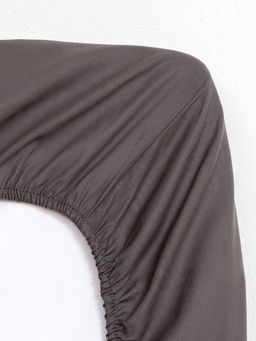 Простыня на резинке Этель 180х200х25, цвет серый, бязь 125г/м2  фото 9