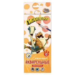 ВКФ Гигантозавр GGZ-WCP-6012 Набор акварельных карандашей заточенный 8 х 12 цв