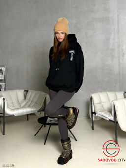 Худи женское однотонное