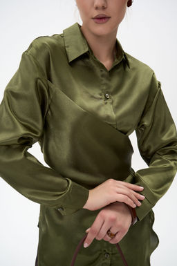 Рубашка Ямина (оливковый/уценка)