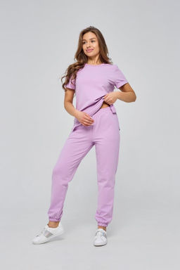 Костюм женский трикотажный мод. 2002 ТрК. Цвет:сиреневый - Стильб фото 3