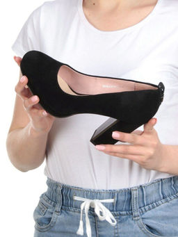 06-X0616-H187-K20 BLACK Туфли женские (натуральная замша)