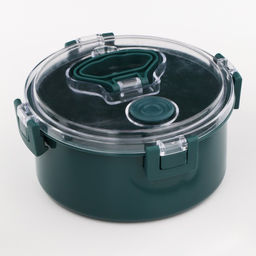 Ланч-бокс в школу, контейнер для еды «Антрима», 1.1 л, с ложкой, 17.5×17.5×8.5 см, пластик, зелёный