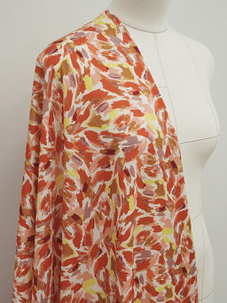 Штапель Яркий кураж цв.красный, ш.1.45м, вискоза-100%, 90гр/м.кв - Купава фото 3