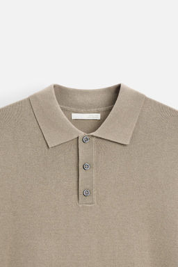 VISCOSE BLEND KNIT POLO SHIRT - Zara фото 32