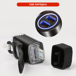 Фонарь передний COMIRON FR18 корпус: алюминий +ABS свет CREE XPG LED 350m; аккум: 3.7V 2000 mAh USB влагозащищённый, индикация заряда /уп 120/ - ГалеонТрейд фото 12