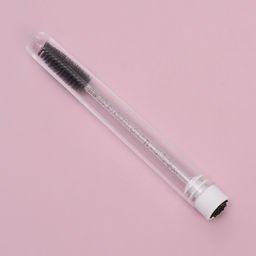 Цена за 3 шт. Щёточка для бровей и ресниц, 10.8 см, в футляре, цвет чёрный/прозрачный