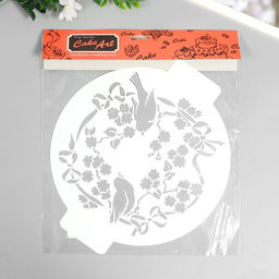 Трафарет пластиковый «Птички» d=24 см